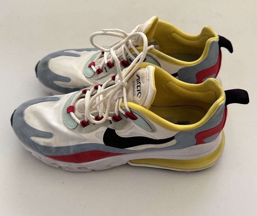Nike Air Max 270 React Womens Size 10 Blue Red Athletic Shoe Sneakers AT6174-002